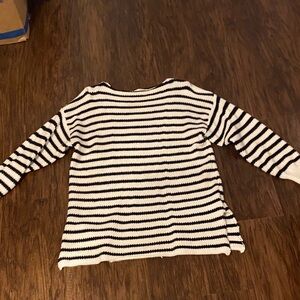 Classic Black and White Striped Women's Sweater